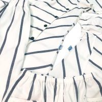Bộ đồ lửng sọc xám linen cotton thiết kế riêng cho mẹ thoải mái vận động