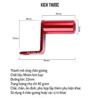 Bộ giá đỡ nhôm gắn chân gương chiếu hậu đa năng cho xe máy xe đạp điện và xe gắn máy