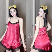 Bộ ngủ bigsize mã 376 không mút ngực phối ren lưng cao cấp chuẩn form dáng đẹp