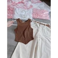 Bộ sưu tập set áo tăm lạnh quần kaki kèm dây nịt thời trang nữ mới nhất