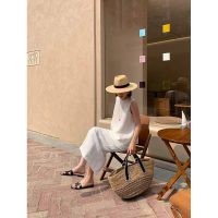Bộ váy nữ linen Bv12 thiết kế áo ba lỗ phối chân váy suông dài cho mùa hè rạng rỡ
