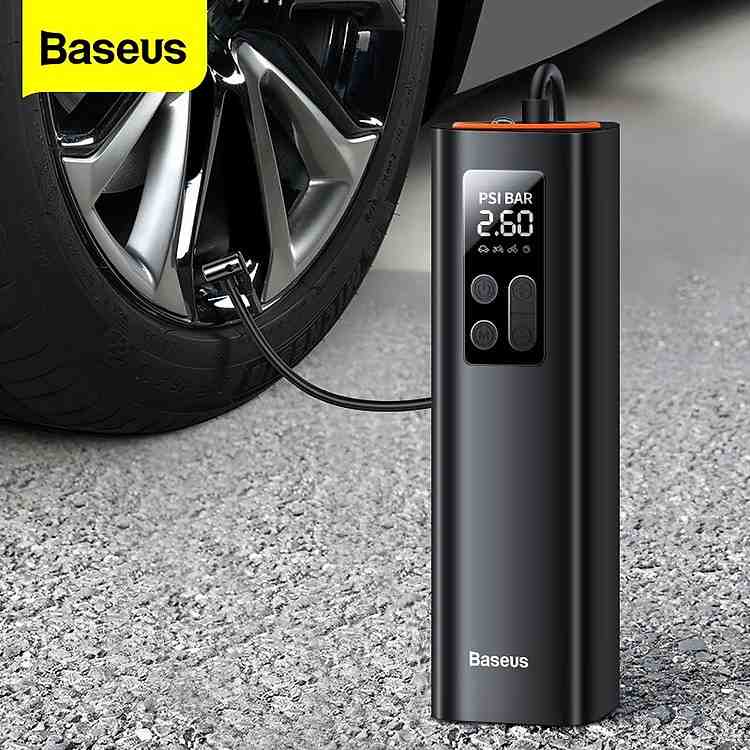 Bơm lốp ô tô Baseus Mini Air Compressor chính hãng 150PSI giải pháp tối ưu cho lốp xe