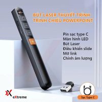 Bút Laser eXtreme LP1101 điều khiển slide mượt mà tích hợp màn hình LED thông minh sạc Type C