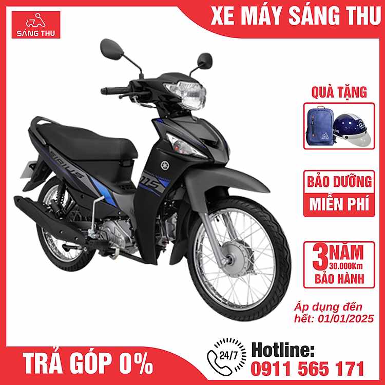 Cận Cảnh Xe Máy Sirius FI 2024 Phiên Bản Phanh Cơ Tại Hệ Thống Đại Lý