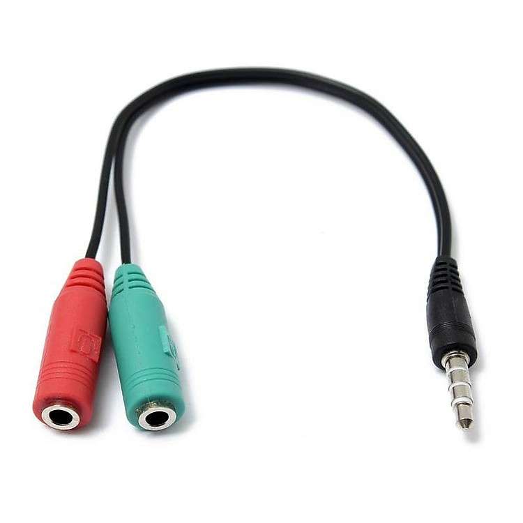 Cáp chia cổng Audio 3.5mm hỗ trợ kết nối đồng thời Micro và Loa chính hãng giao màu ngẫu nhiên