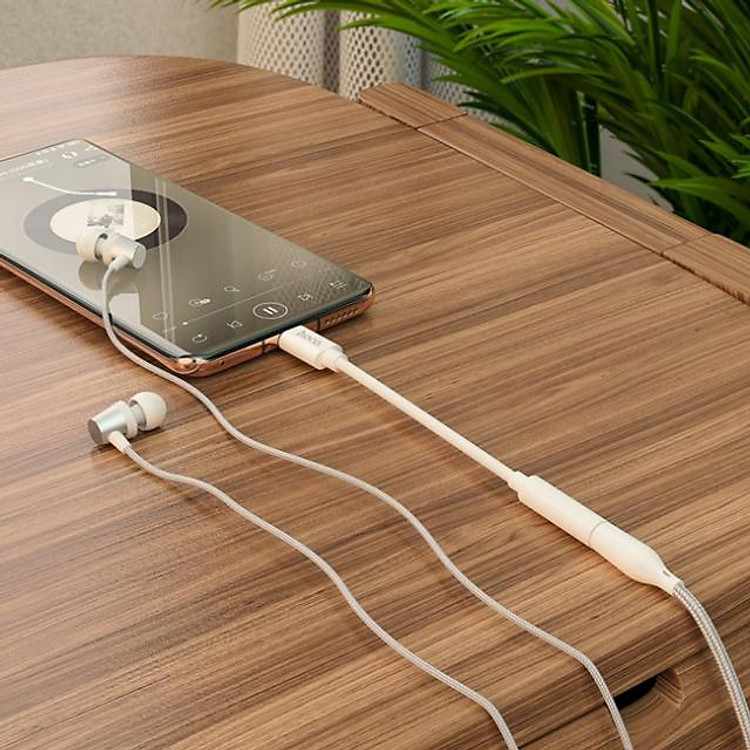 Cáp chuyển đổi Hoco LS30 chính hãng từ Type C sang jack 3.5mm phù hợp cho mọi smartphone Android