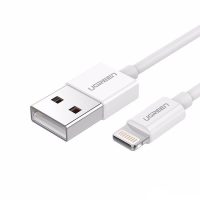 Cáp Lightning ra USB Ugreen 0.5m mạ Nickel trắng tiêu chuẩn chính hãng quốc tế