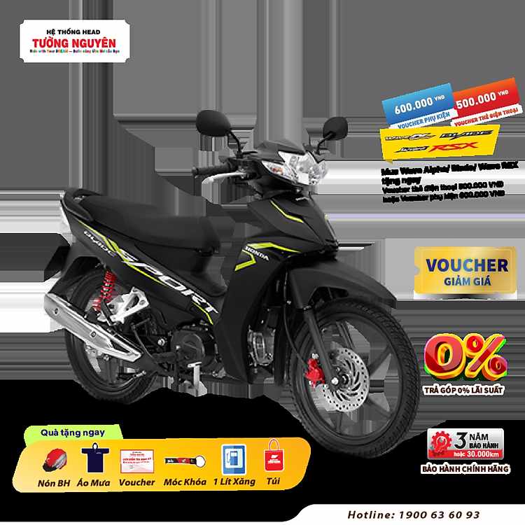 Cập nhật giá xe Honda Blade 2024 phiên bản Thể Thao mới nhất tại các đại lý