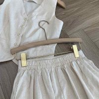 Cập nhật tủ đồ với set bộ linen áo sơ mi quần short chữ A sang trọng mã Bv01