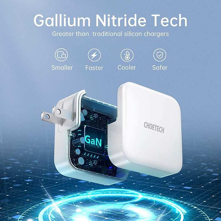Combo củ sạc 65W và cáp sạc 100W Choetech chính hãng mang lại tốc độ sạc vượt mong đợi