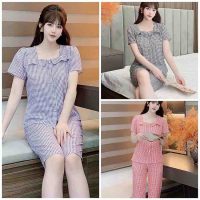 Combo đồ bộ lửng mặc nhà vải lụa Hàn nhiều màu sắc đa dạng cho bạn lựa chọn