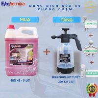 Combo rửa xe tại nhà Bio 45 can 5 lít tặng kèm bình phun tạo bọt tuyết 2 lít
