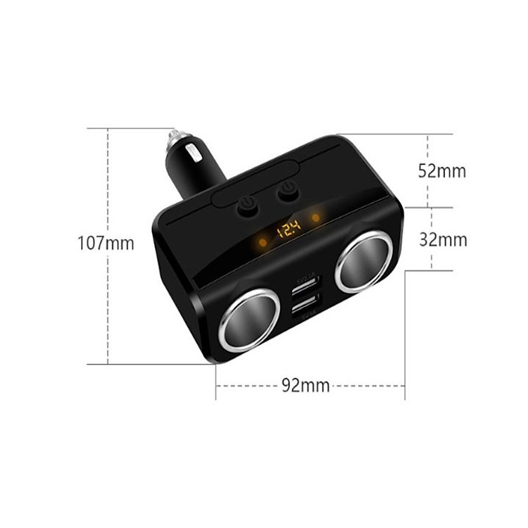 Đảm Bảo Năng Lượng Cho Thiết Bị Với Bộ Chia Adapter Sạc Hyundai HY-32 Nhập Khẩu