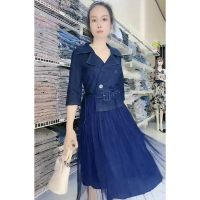 Đầm dự tiệc vest phối xếp ly cao cấp là món đồ không thể thiếu trong tủ đồ quý cô