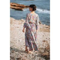 Đầm Maxi Cotton Isla Bonita Hoa Kết Ánh Bạc Sự Lựa Chọn Hoàn Hảo Cho Quý Cô