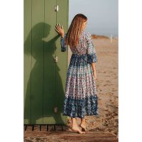 Đầm Maxi Hoa Phối Ren Ánh Bạc Isla Bonita Cotton Sự Kết Hợp Hoàn Hảo Giữa Cổ Điển
