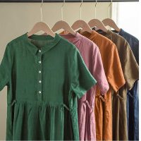Đầm suông Linen cao cấp DA215 thiết kế thanh lịch che mọi khuyết điểm cho phái đẹp
