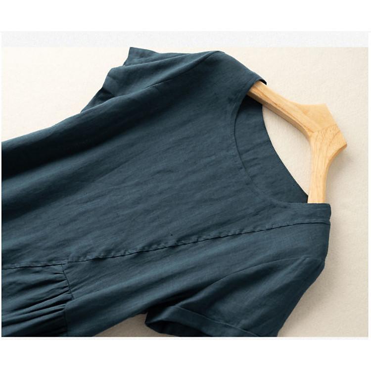 Đầm suông linen Haint Boutique Da71 chất vải tự nhiên mềm mát bảo vệ làn da phái nữ