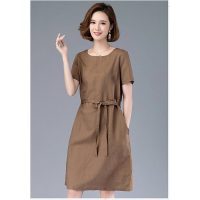 Đầm suông trung niên hoa lá DA149 lựa chọn hàng đầu cho phong cách quý bà