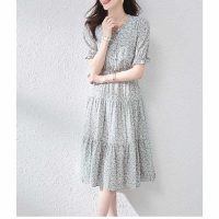 Đầm voan hoa nhí cổ V dáng suông rộng Da177 mang lại vẻ đẹp ngọt ngào quyến rũ