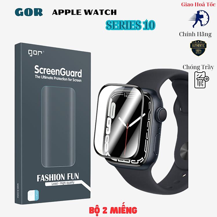 Dán màn hình 3D GOR cho Apple Watch Series 10 mỏng nhẹ bảo vệ toàn diện máy