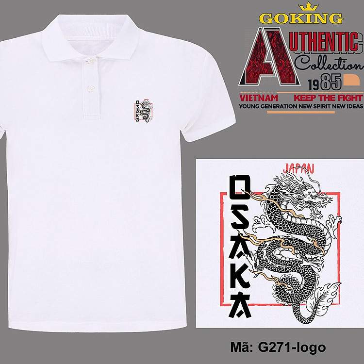 Đẳng cấp áo polo Goking OSAKA logo.g271 vải cá sấu 3D Nhật Bản dành cho mọi đối tượng