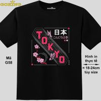 Đẳng cấp áo thun Tokyo G58 in họa tiết sắc nét vải phông thoát nhiệt Goking hàng hiệu chính hãng