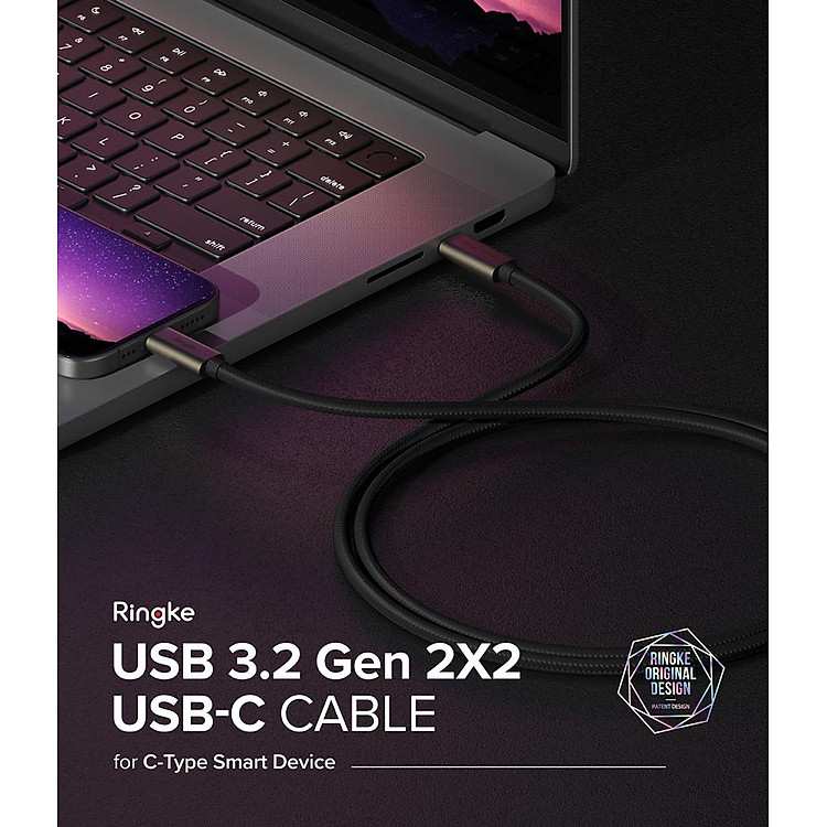 Đầu tư cáp sạc nhanh Ringke 240W USB-3.2 Gen 2X2 chính hãng cho hiệu suất tối đa