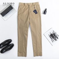 Đầu tư cho tủ đồ với mẫu quần kaki nam ống đứng Aligro ALGK052 đẳng cấp nhất