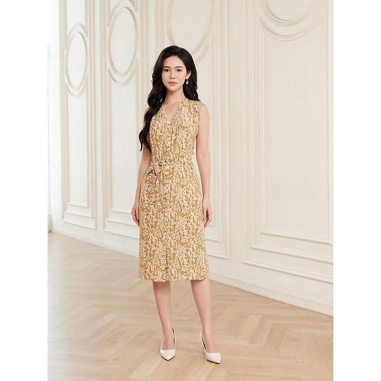 Đầu tư cho vẻ đẹp bền vững với mẫu đầm suông đai rời De Leah chuẩn phong cách Pháp