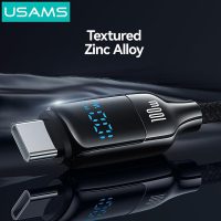 Dây cáp sạc nhanh USAMS SJ742 100W hợp kim kẽm bền chắc tương thích tối đa hệ sinh thái Type-C
