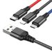 Dây sạc bọc dù Hoco X76 chính hãng 3 đầu sạc tiện nghi bền bỉ theo thời gian
