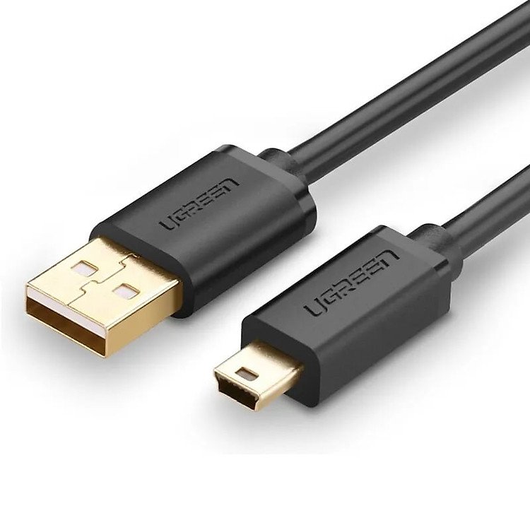 Dây sạc Mini USB Ugreen mạ vàng 24k dài 0.25m phụ kiện công nghệ cao cấp cho người dùng