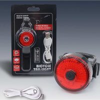 Đèn led 3 bóng gắn sau xe đạp chính hãng nhỏ gọn pin sạc thời trang