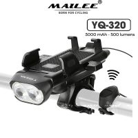 Đèn Xe Đạp Siêu Sáng 500 Lumens Tích Hợp Còi Và Kẹp Điện Thoại Sạc TYPE-C YQ-320