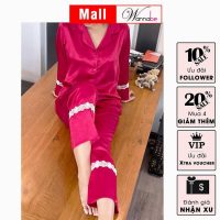 Đồ bộ mặc nhà Pijama nữ WANNABE BDS12 phối ren lai sang trọng mẫu mới nhất
