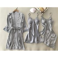 Đồ ngủ nữ set 3 món áo choàng và váy ngủ mang lại vẻ đẹp thanh lịch