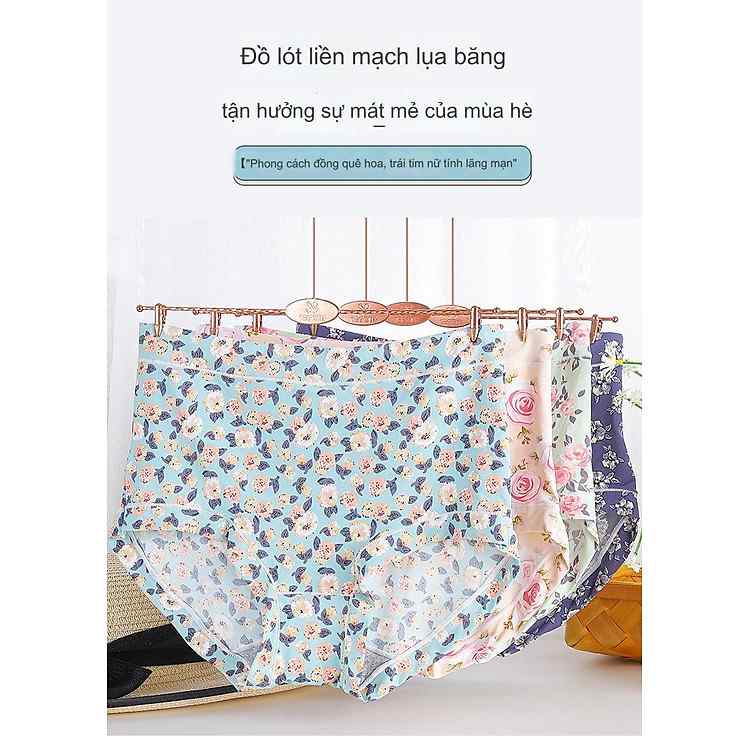 Đổi mới tủ đồ nội y với quần lót nữ thun lạnh họa tiết lưng cao mã 2208