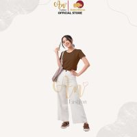 Dòng áo thun nữ cổ tròn Gold Rhino màu nâu mộc mạc kháng khuẩn chính hãng cao cấp