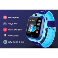 Đồng Hồ Thông Minh Trẻ Em Watch Q12 Màu Xanh Chống Nước Chuẩn IP67 Nhập Khẩu Bền