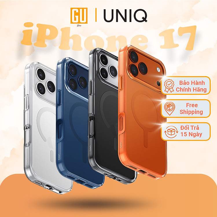 Dòng ốp lưng UNIQ CLARIO cho iPhone 17 Pro chế tác nhựa tái chế bền bỉ cam kết chính hãng