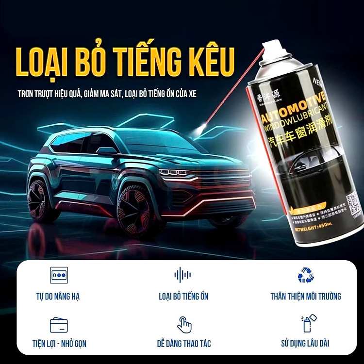 Dòng sản phẩm AUTOMOTM chuyên dụng bôi trơn gioăng và chống kẹt cửa kính