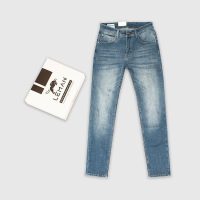 Đột phá phong cách cùng quần Jean nam Leman JD15 xanh mài xước Slim Form tôn dáng đẹp
