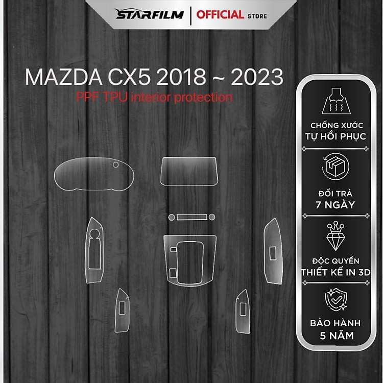 Duy trì vẻ đẹp nội thất Mazda CX5 Premium 2018-2022 bằng dán PPF TPU Star Film cao cấp