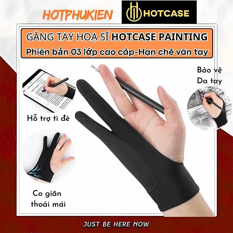Găng tay họa sĩ HOTCASE bản nâng cấp 3 lớp hỗ trợ vẽ tranh trên mọi màn hình cảm ứng