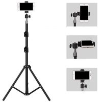 Gậy chụp ảnh Selfiecom chính hãng hỗ trợ quay phim Livestream gắn đèn chuyên nghiệp tặng kèm Remote