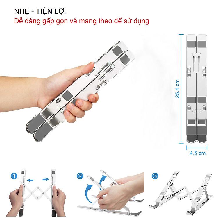 Giá Đỡ Máy Tính Xách Tay Hợp Kim Nhôm VinBuy Chính Hãng Chuẩn Công Thái Học