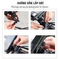 Giá treo điện thoại xe đạp Mai Lee YXF65 nhựa PC chống rung chuyên dụng cho xe địa hình