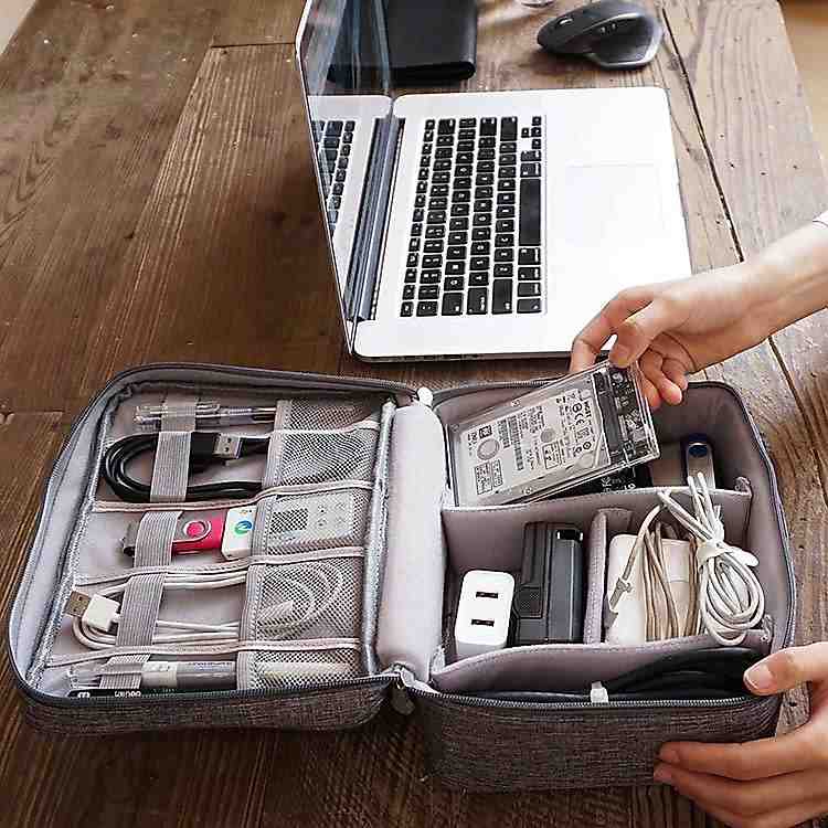 Hộp đựng đồ công nghệ cầm tay chống nước bảo vệ cáp sạc thẻ nhớ và thiết bị di động