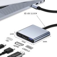 Hub Type-C đa năng tích hợp HDMI 4K truyền tải dữ liệu USB 3.0 nhanh chóng an toàn